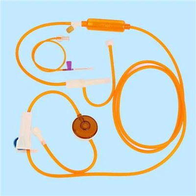Conjunto de infusão iv descartável de PVC de grau médico à prova de luz